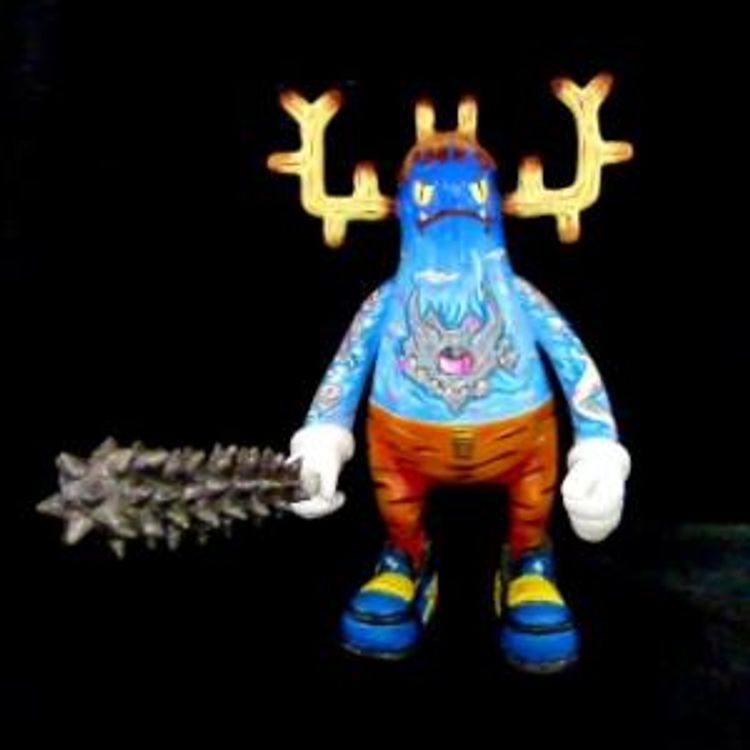DON ANTLER-blue Ver. - by Stickup Monsters (Javier Jiménez)