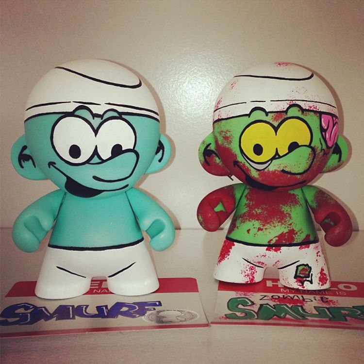 Smurf and Zombie Smurf by The Other Guy