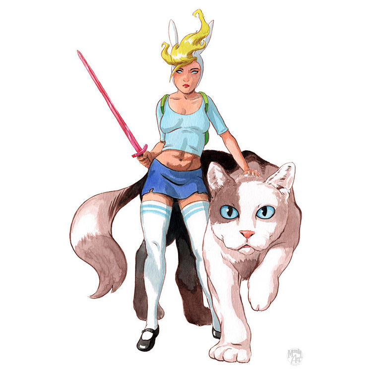 FIONNA & CAKE - Print by ManlyArt (Jason Chalker)