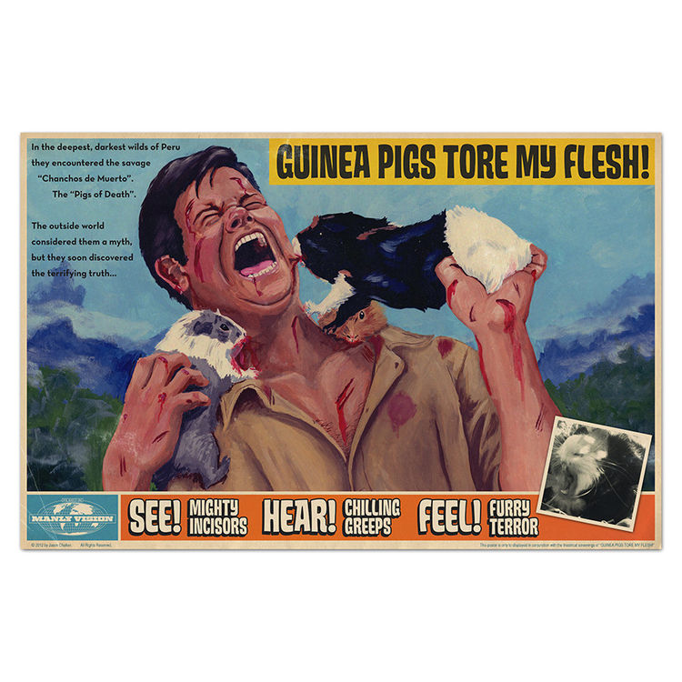 GUINEA PIGS TORE MY FLESH - PRINT by ManlyArt (Jason Chalker)