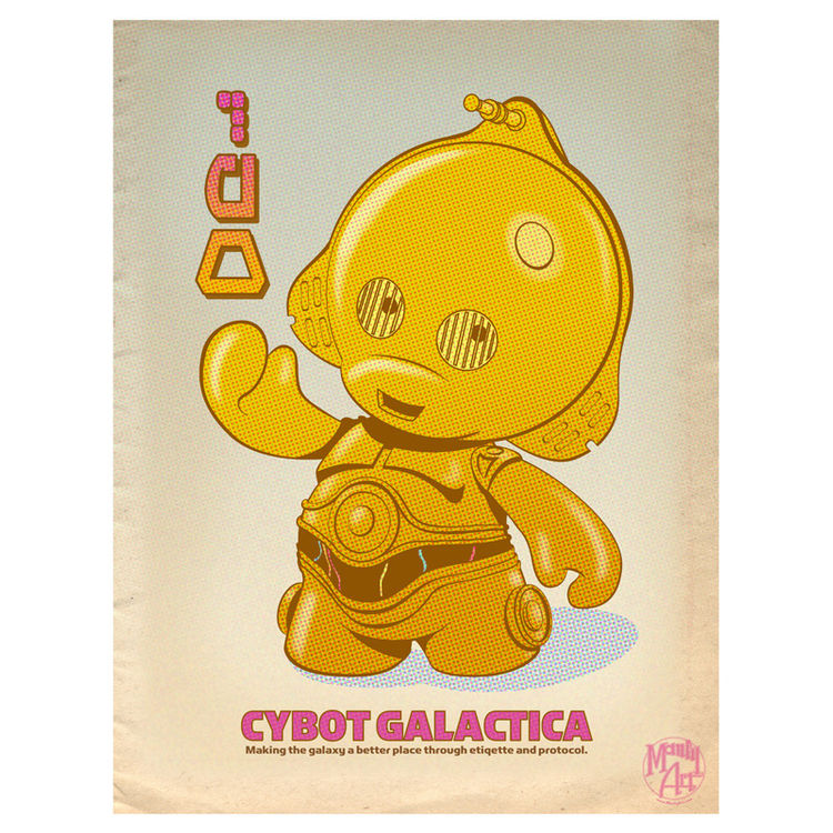 3PO CYBOT GALACTICA PRINT by ManlyArt (Jason Chalker)