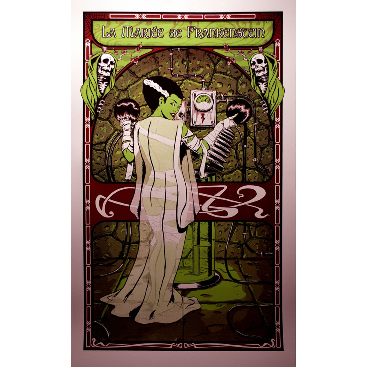 THE BRIDE OF FRANKENSTEIN SILK SCREENED PRINT
