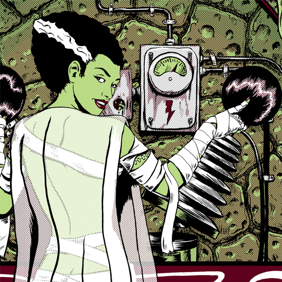 THE BRIDE OF FRANKENSTEIN SILK SCREENED PRINT
