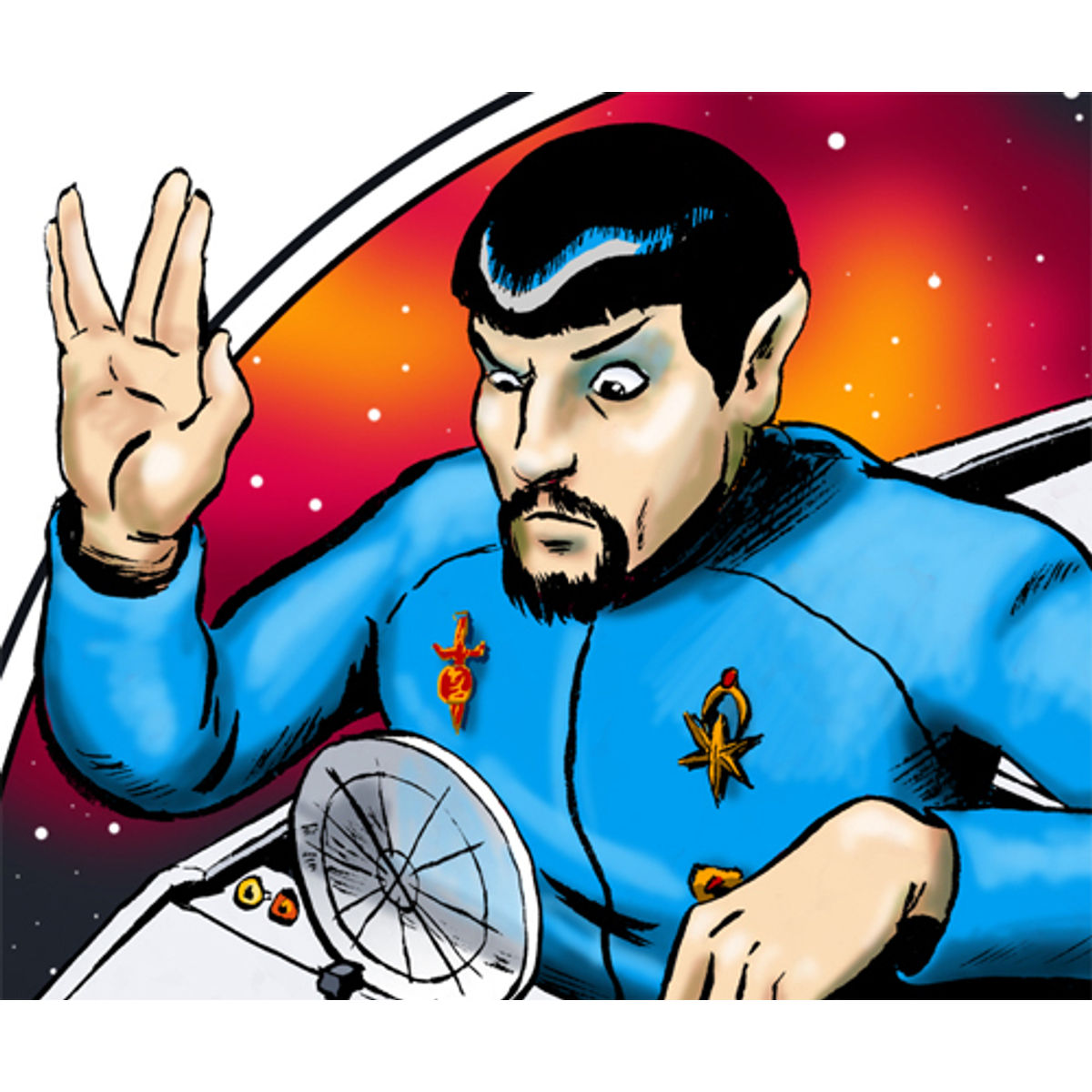 EVIL SPOCK- PON FARR FLYER PRINT