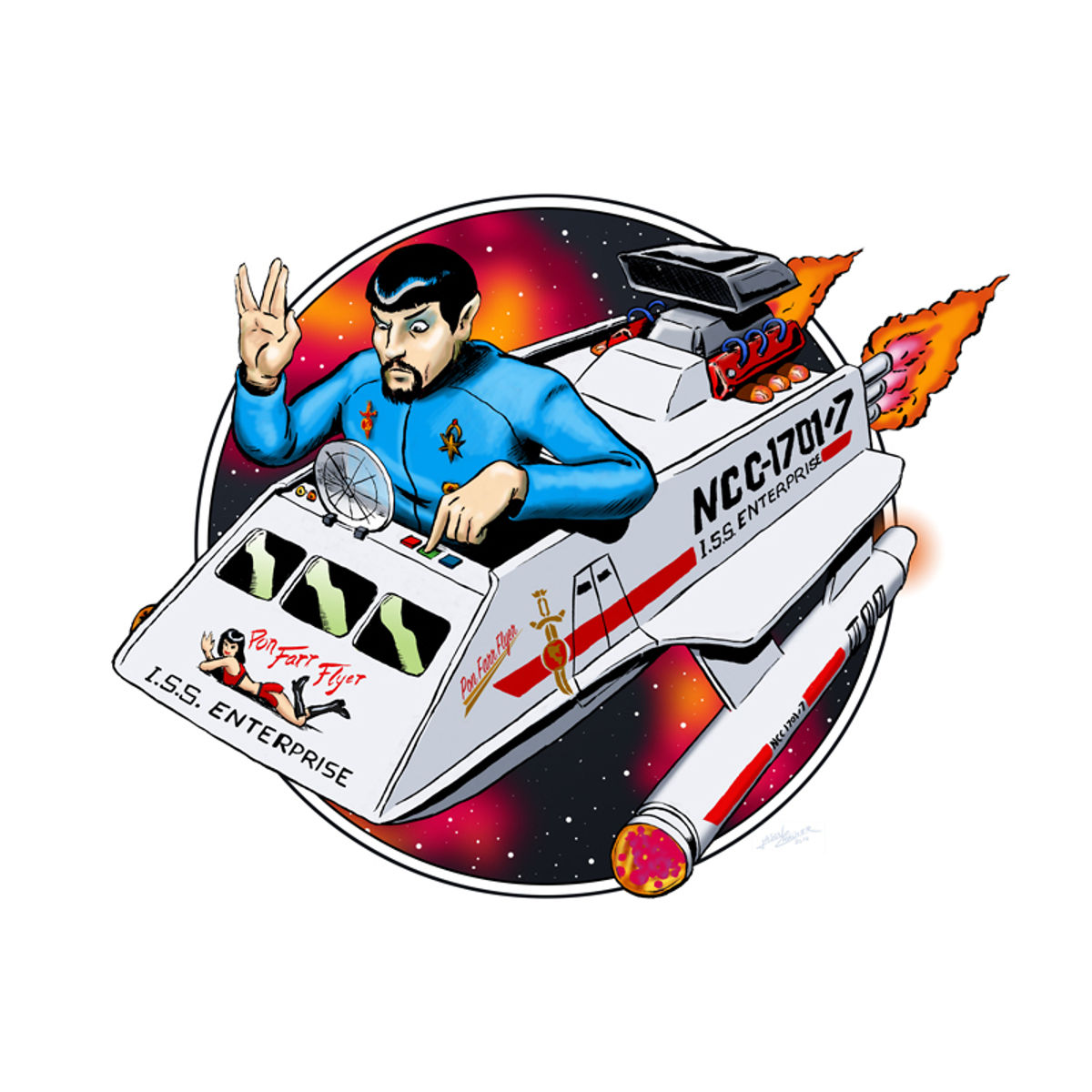 EVIL SPOCK- PON FARR FLYER PRINT