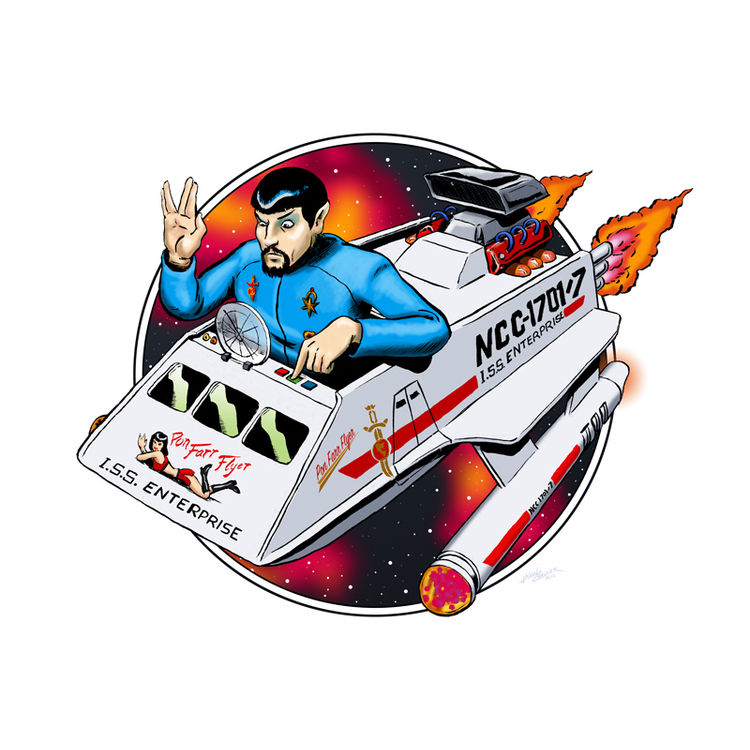 EVIL SPOCK- PON FARR FLYER PRINT by ManlyArt (Jason Chalker)