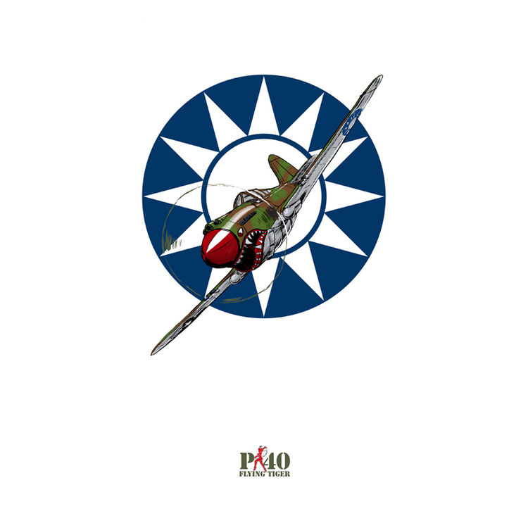 P-40 FLYING TIGER PRINT by ManlyArt (Jason Chalker)