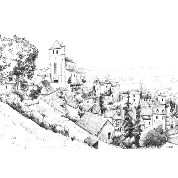 Saint-Cirq-lapopie by Nicolas Jolly