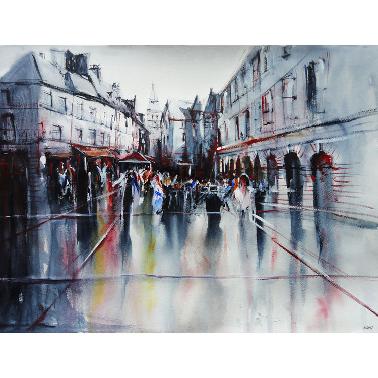 Sarlat après la pluie by Nicolas Jolly