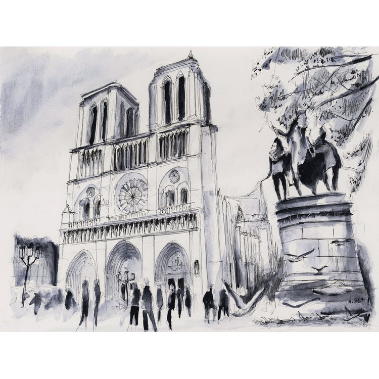 Front of Notre-Dame by Nicolas Jolly
