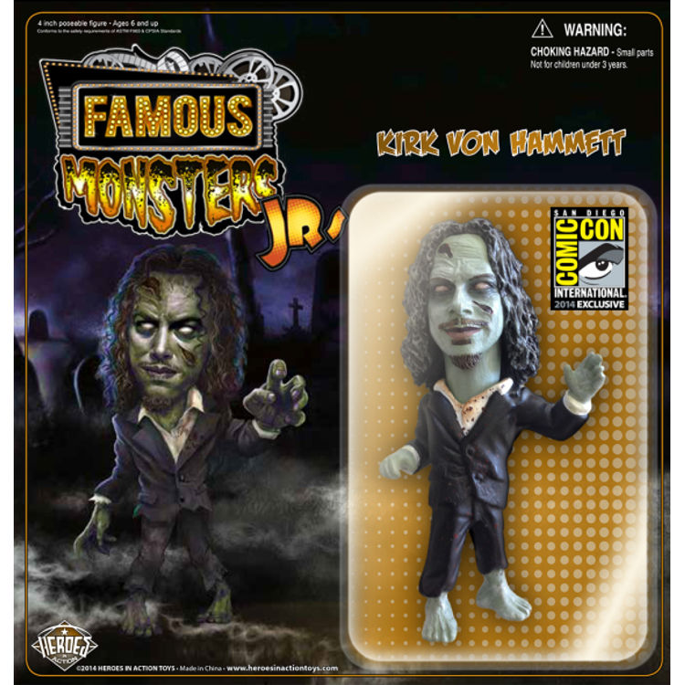 Famous Zombies Jr. - Kirk Von Hammett Zombie Action Figure by Kirk Von Hammett