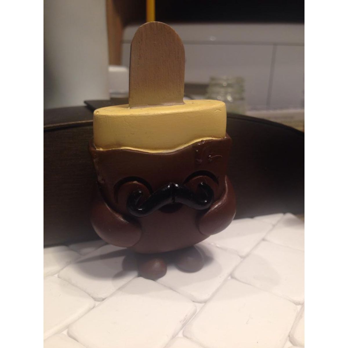 Moustache lolly short stick