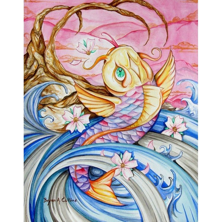 Watercolor Koi Fish by Color Chemist (Bryan Collins)