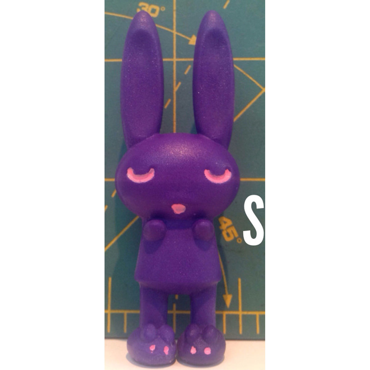 Bedtime Bunnies Dark Purple with Hot Pink Small