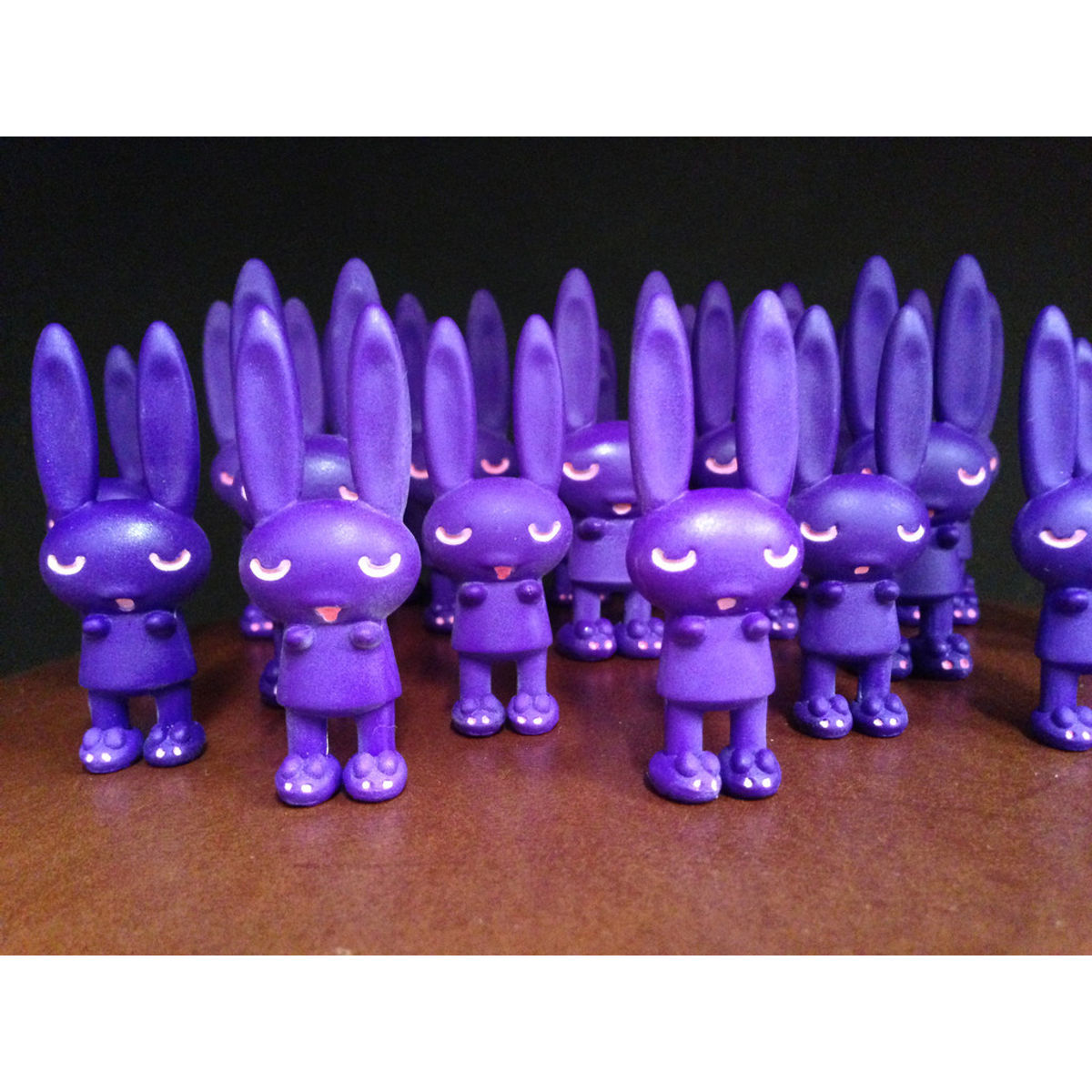 Bedtime Bunnies Dark Purple with Hot Pink Small