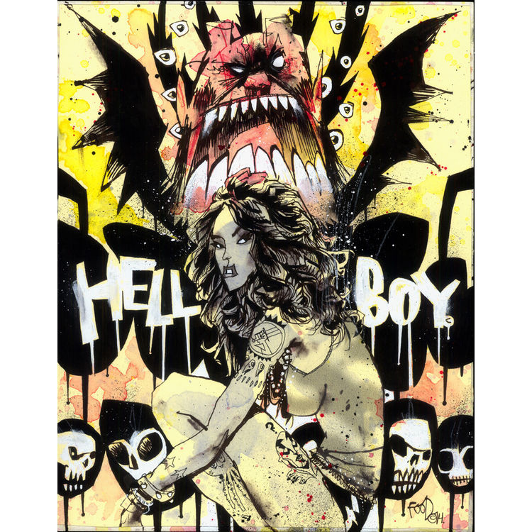 Hellboy 'n Liz by Jim Mahfood