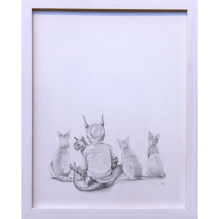 Hellboy and a Cloister of Cats by Nicole Bruckman