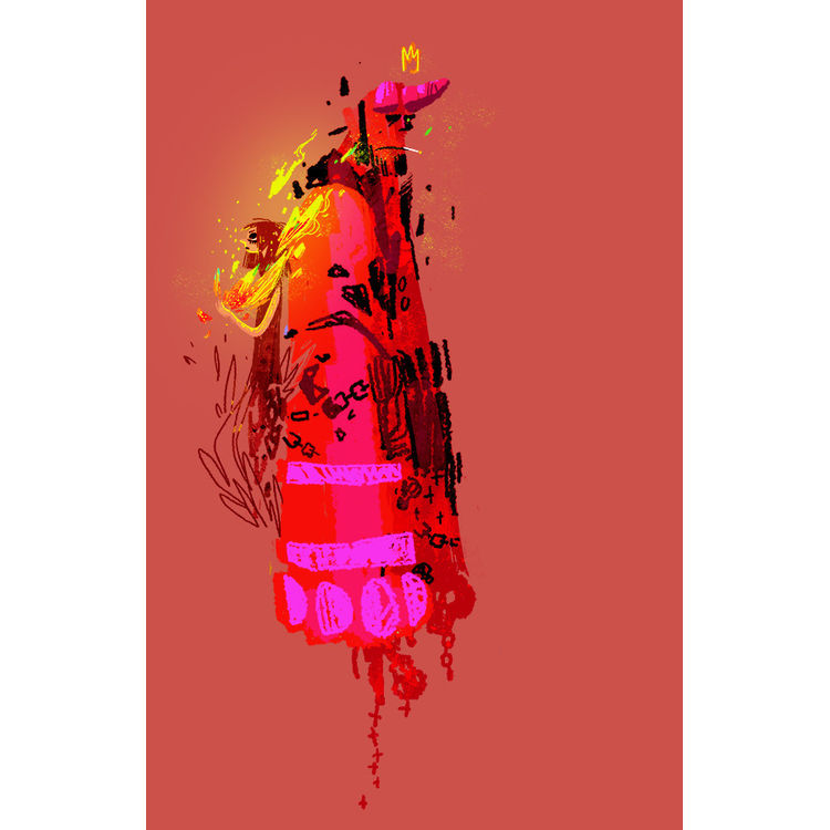 Hellboy and Liz by Sylvia Liu