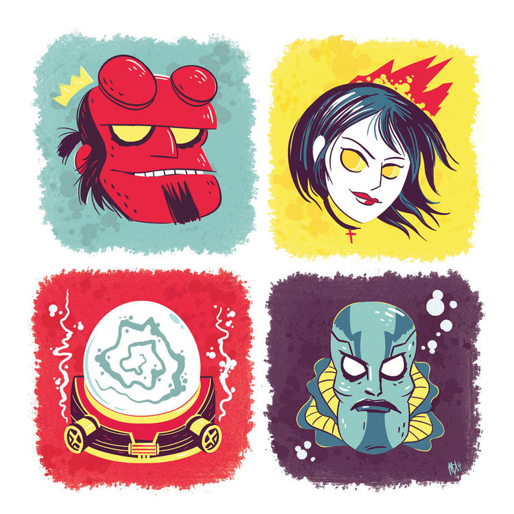Hellboy Headsup by Miranda Dressler