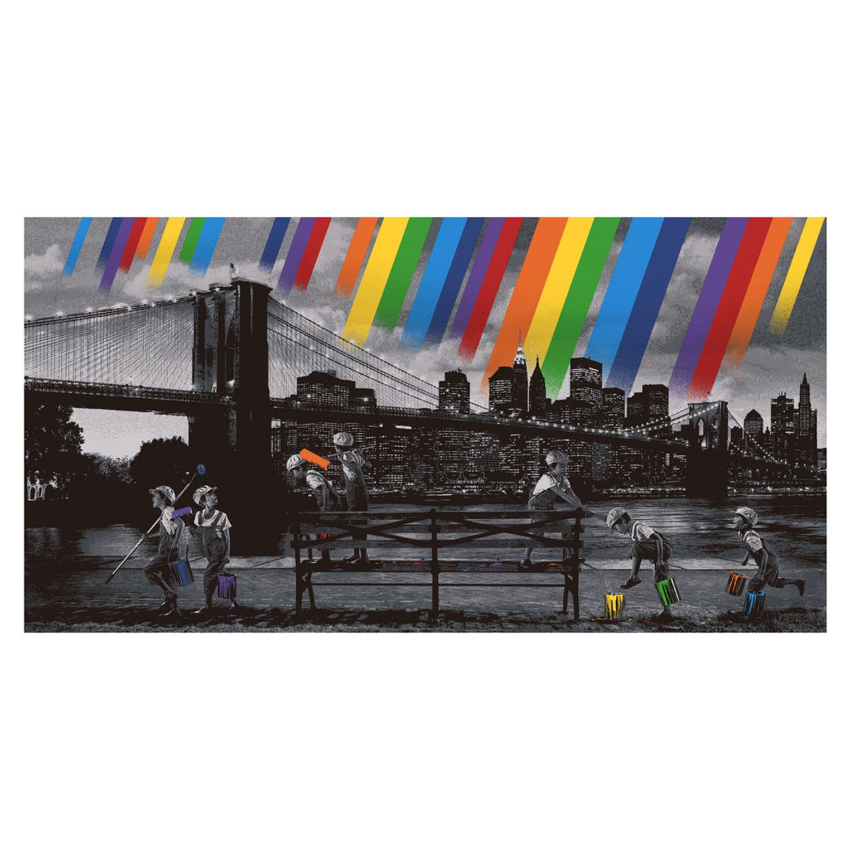 "Brooklyn Bridge Mono" Print