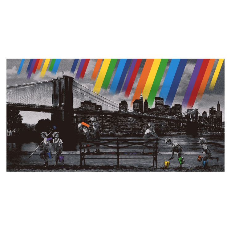 "Brooklyn Bridge Mono" Print by Roamcouch (Ryo Ogawa)