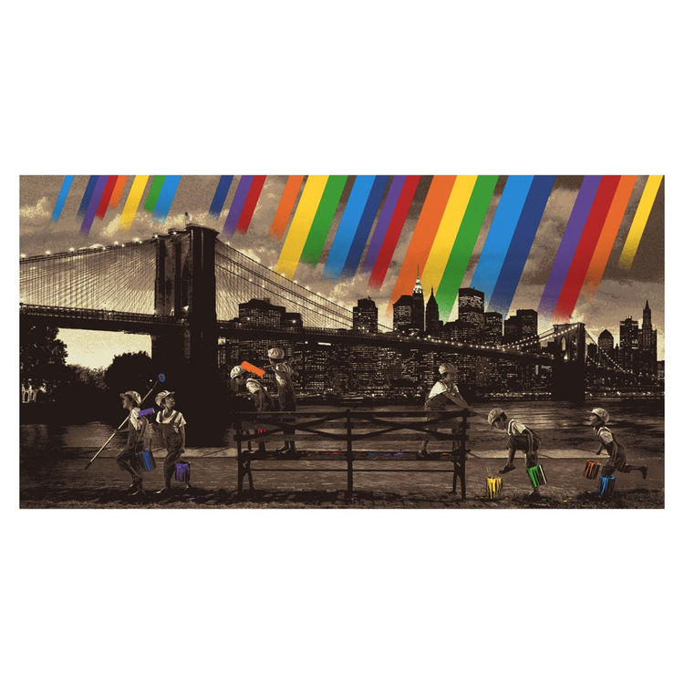 "Brooklyn Bridge Sepia" Print by Roamcouch (Ryo Ogawa)