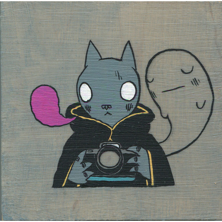 Cat in Cloak Taking Photo by Deth P. Sun