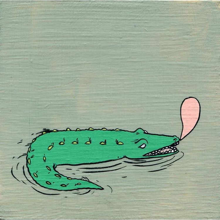 Alligator in Water by Deth P. Sun