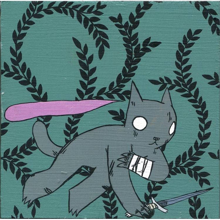 Cat with Dagger by Deth P. Sun