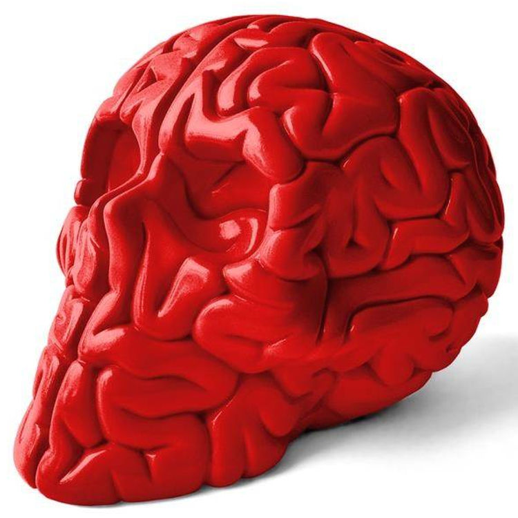 MINI SKULL BRAINS - Red (Outland Designertoys Store exclusive Edition) by Emilio Garcia
