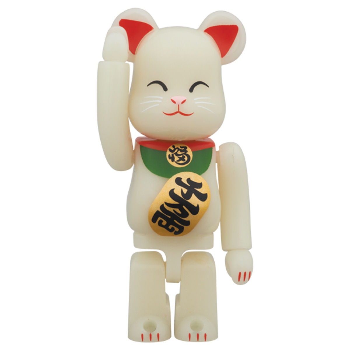 100% GID Eyes Closed Beckoning Cat Bearbrick