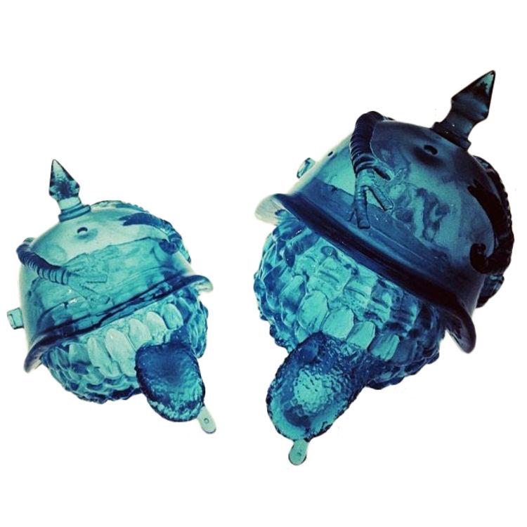 Clear Blue Hateball set by Frank Kozik