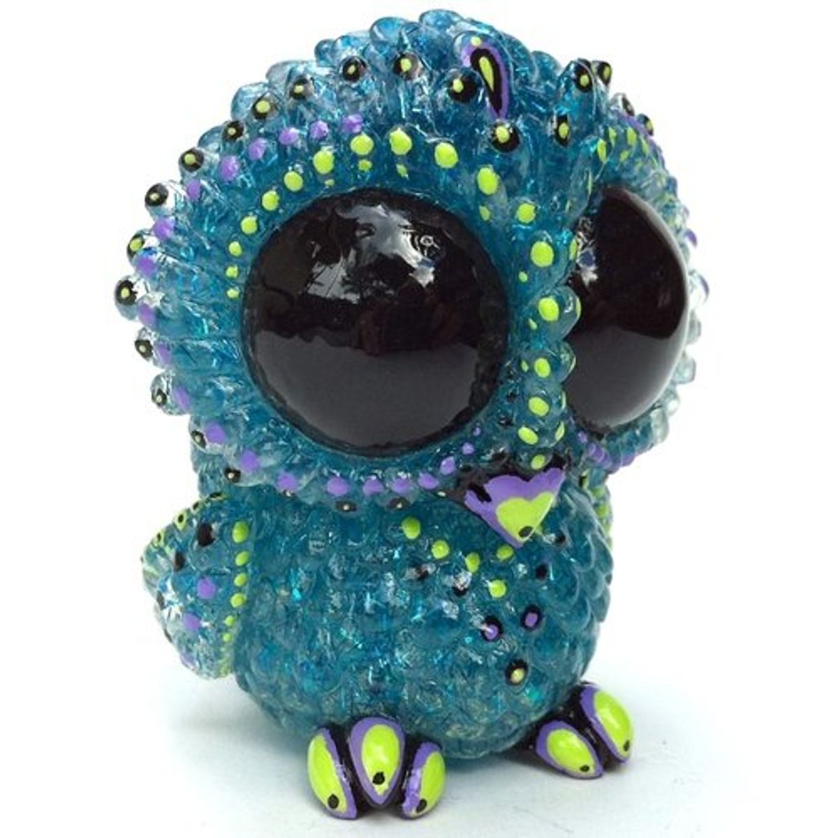 Baby Owl - Turquoise Laser Glitter