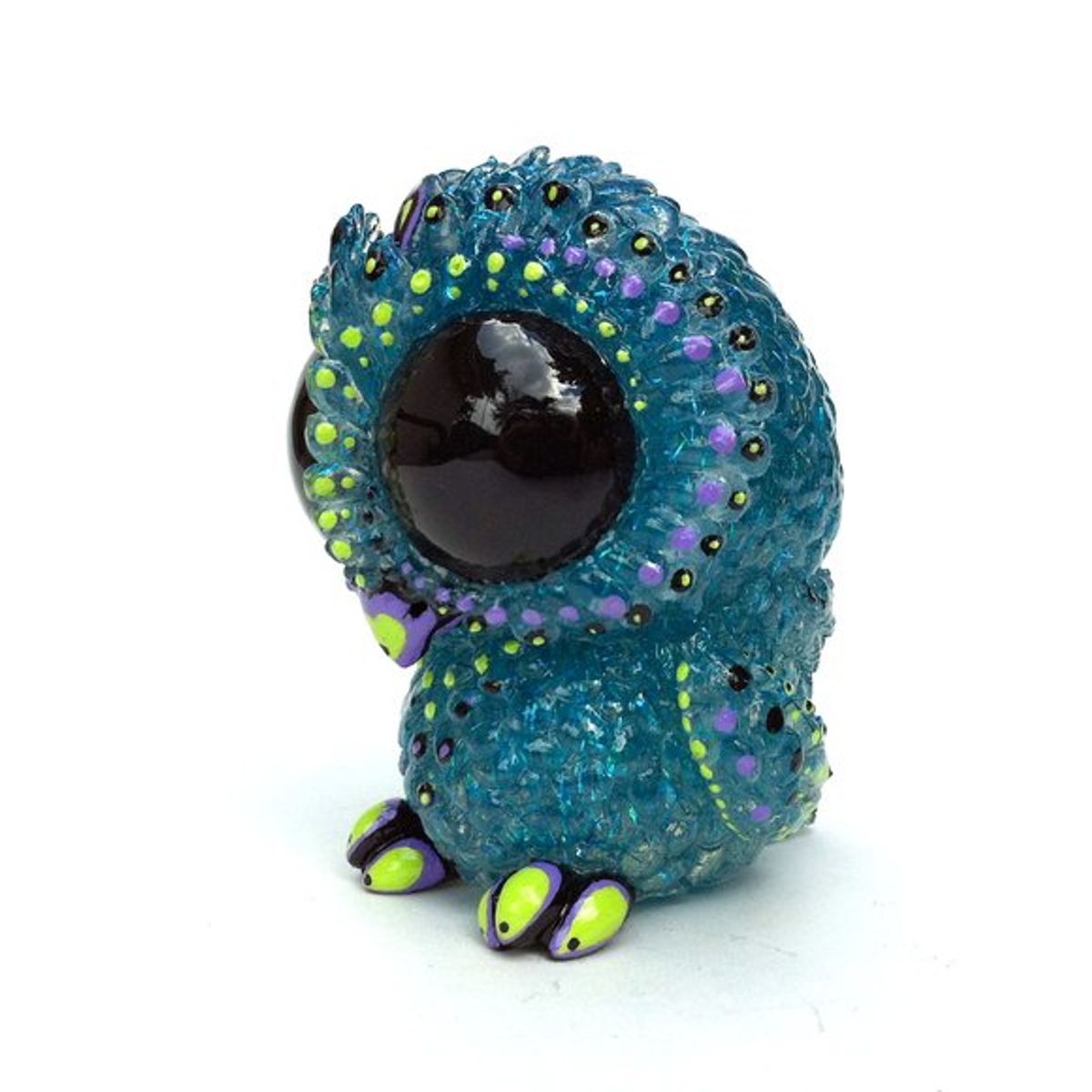 Baby Owl - Turquoise Laser Glitter