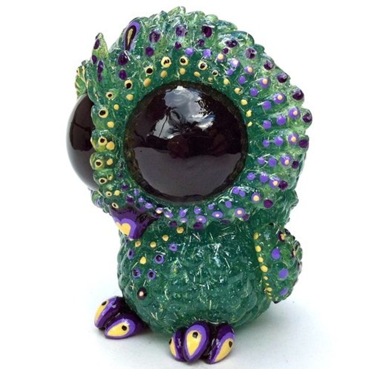 Baby Owl - Green Mixed Glitter by SeriouslySillyK (Kathleen Voigt)
