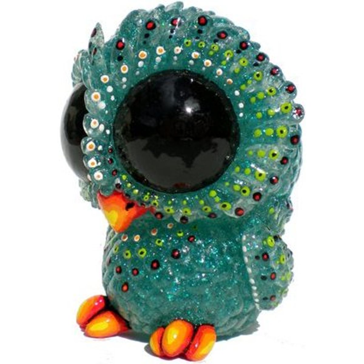 Baby Owl - Turquoise Glitter