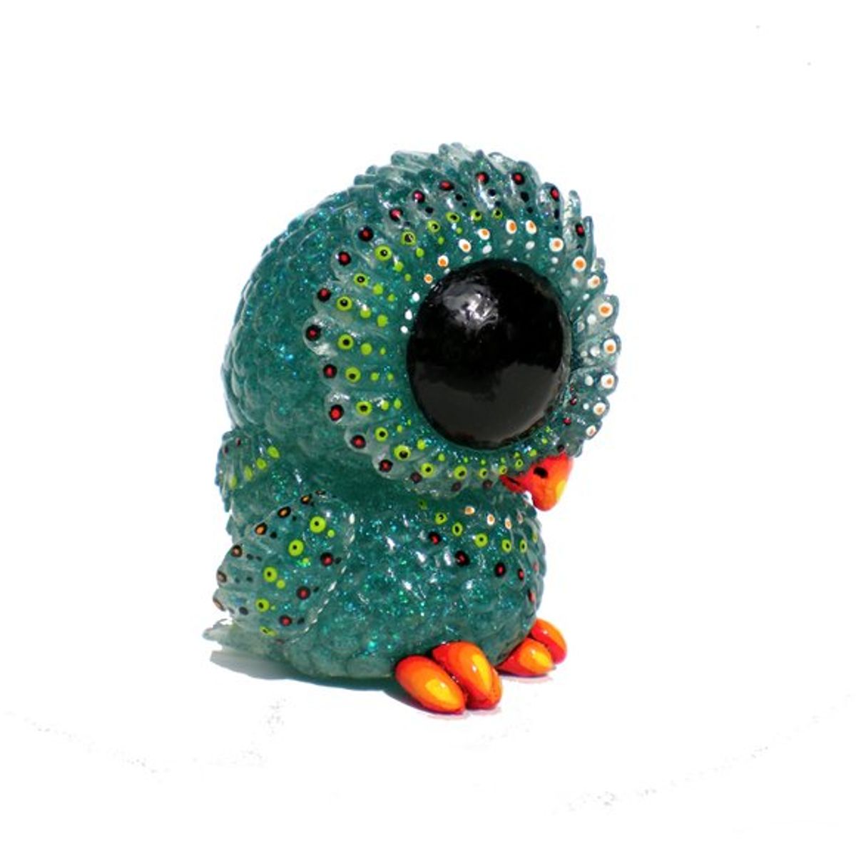 Baby Owl - Turquoise Glitter