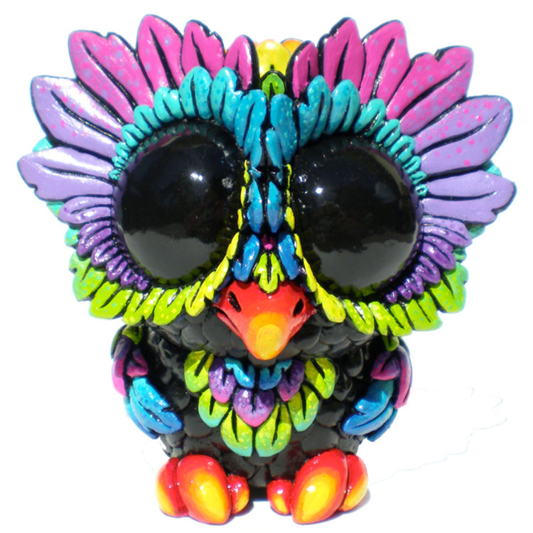 Painted Medee Owl - Rainbow by SeriouslySillyK (Kathleen Voigt)