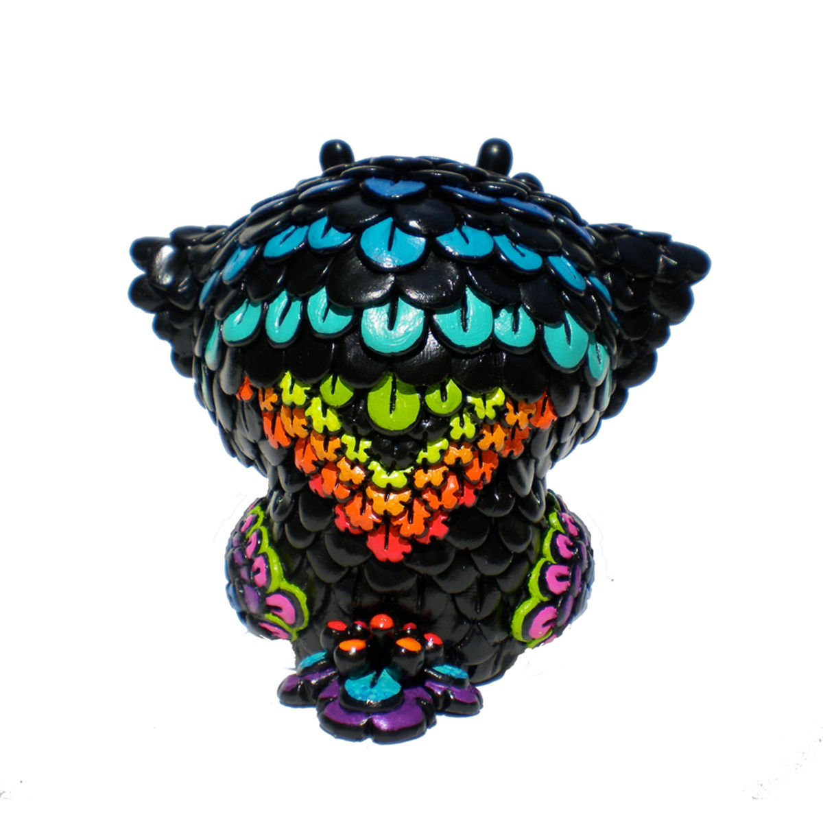 Painted Biggy Owl - Rainbow