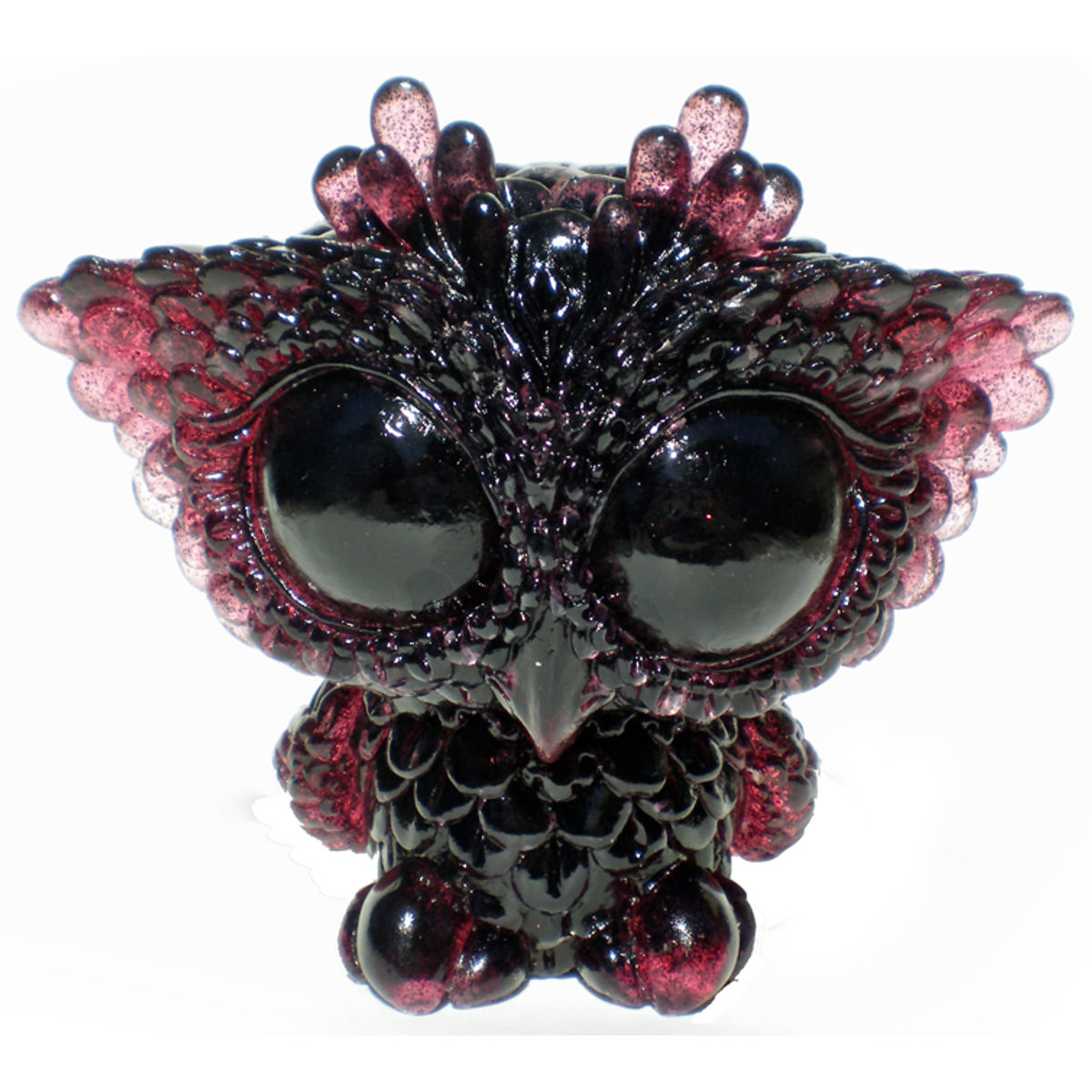 Glitter Biggy Owl - Wine Red