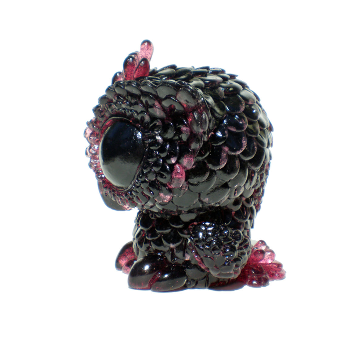 Glitter Biggy Owl - Wine Red