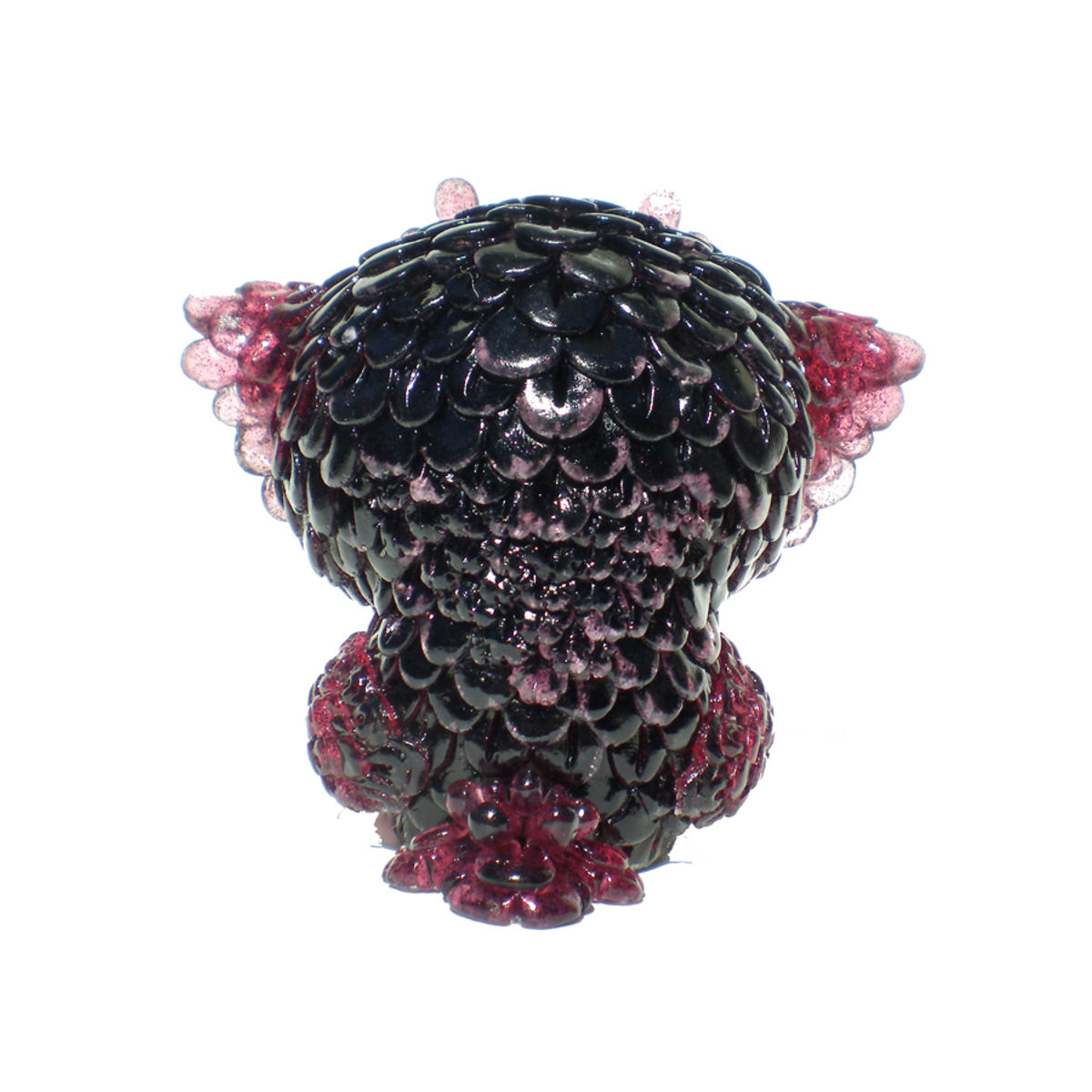 Glitter Biggy Owl - Wine Red