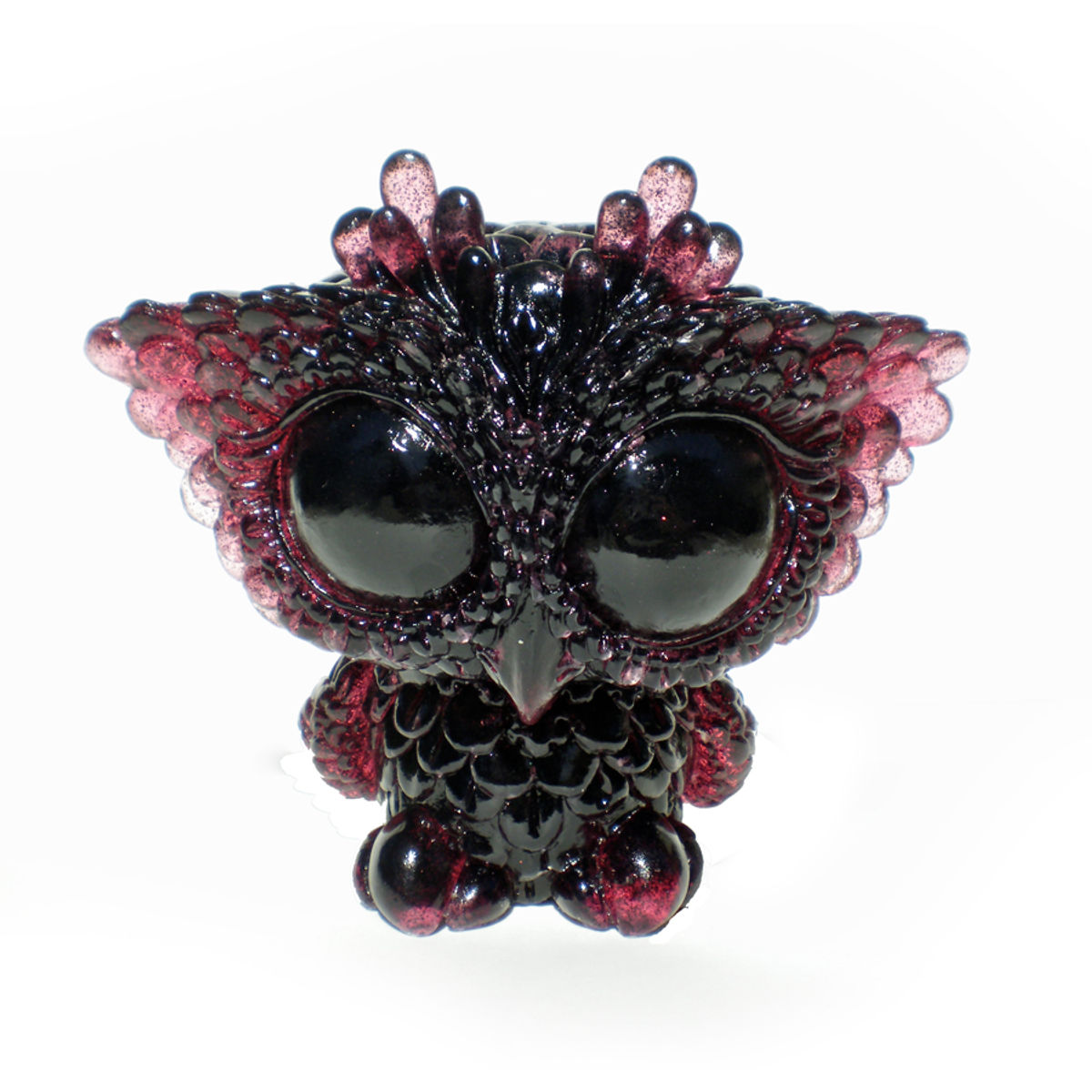 Glitter Biggy Owl - Wine Red