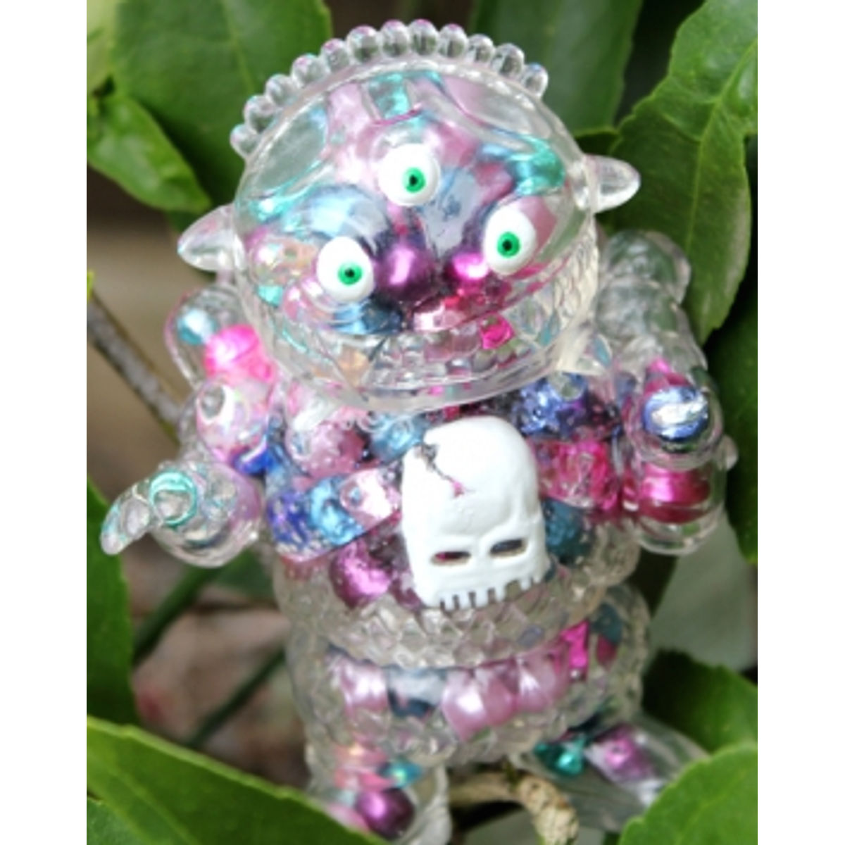 Crystal Clear Cheestroyer w Metallic Blue/Pink Insides