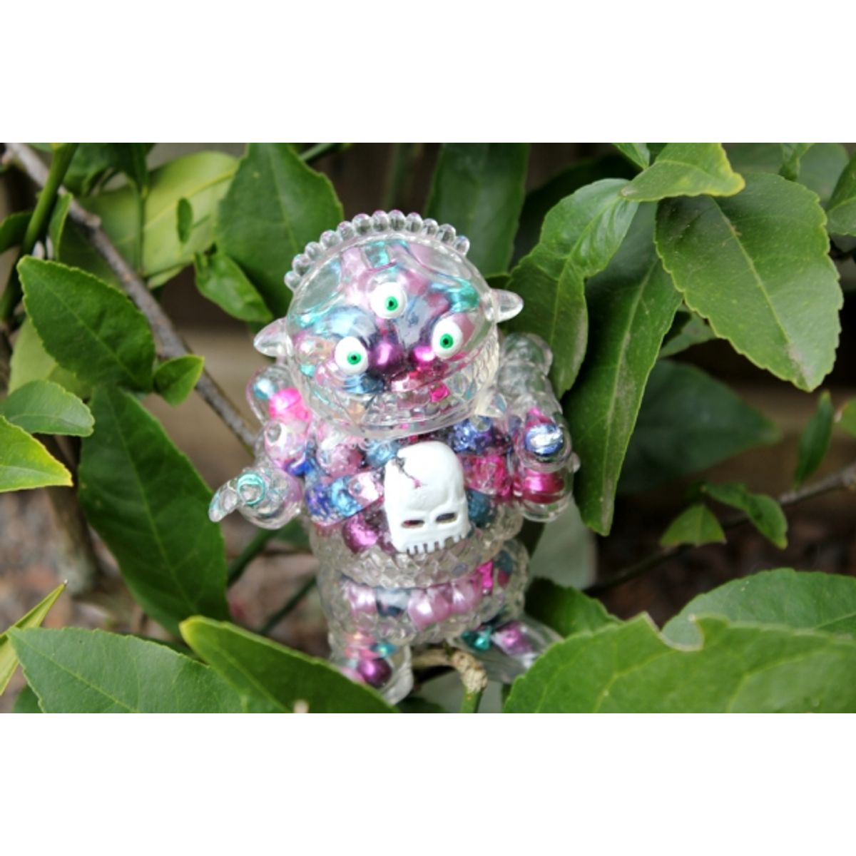 Crystal Clear Cheestroyer w Metallic Blue/Pink Insides