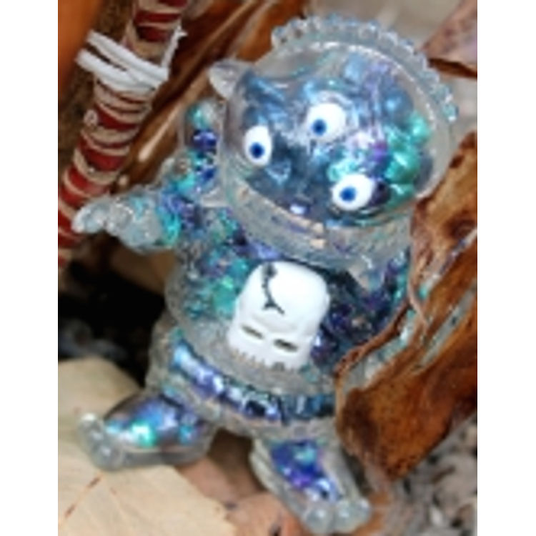 Crystal Clear Cheestroyer w Metallic Blue Insides by Bad Teeth Comics
