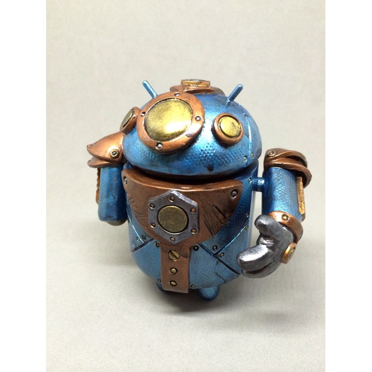STEAMPUNK'D One-Eye with Hand ANDROID Teal by Tanya Davis