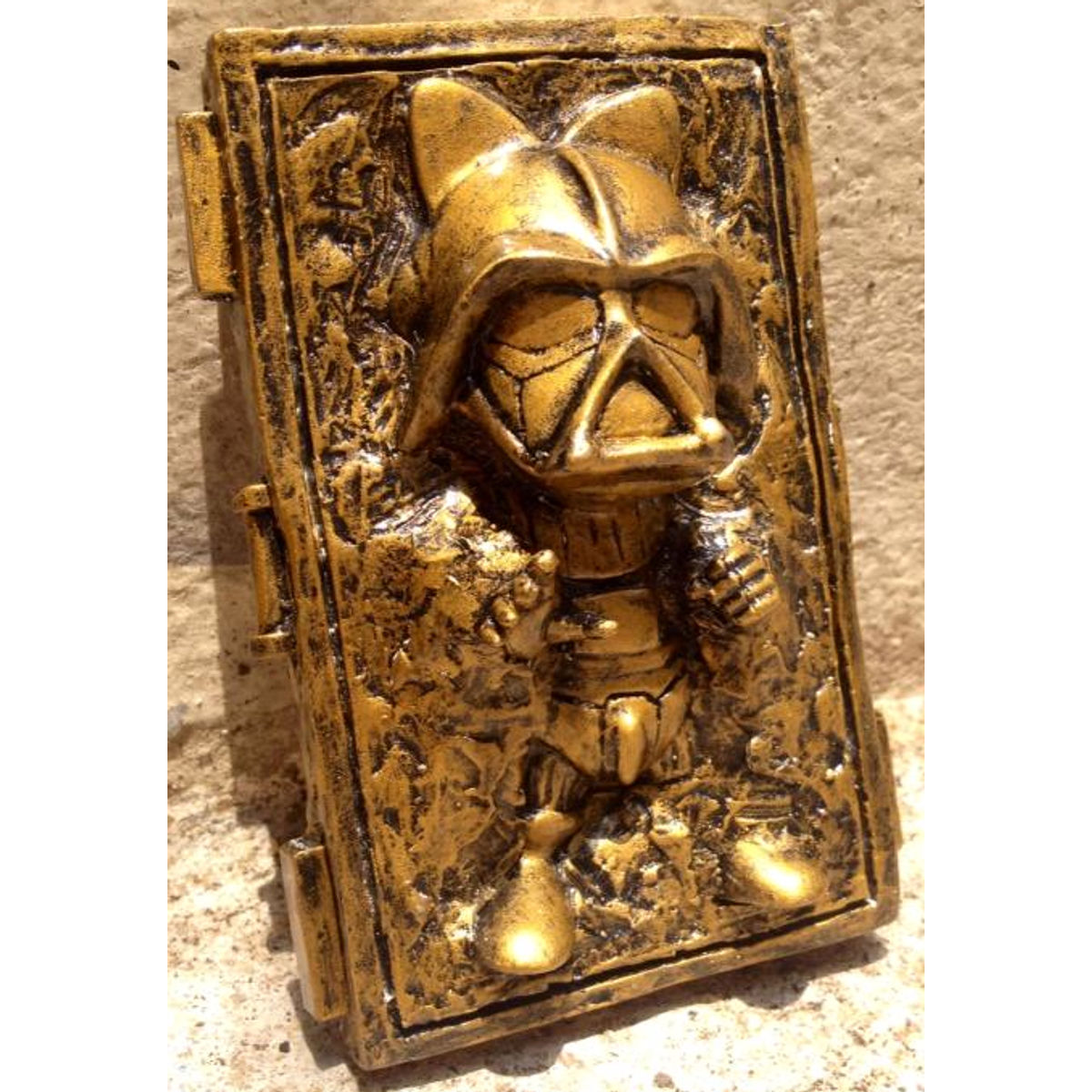 Cat Vader in Carbonite Gold