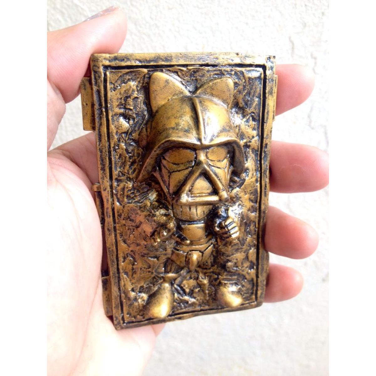 Cat Vader in Carbonite Gold