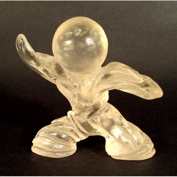 "HAGAKURE-GUNG FU" RESIN DESIGNER TOY ART ACTION FIGURE - Clear by DERRICK LAUGLAUG (LOGLOG)